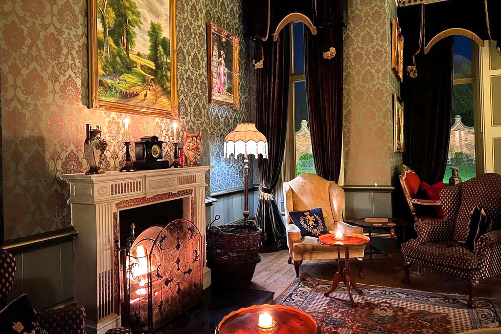 Rossington Hall Christmas Party Fireplace